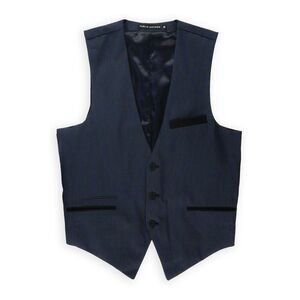 Public Notices Mens Micro Dot Three Button Vest, Blue, NWT